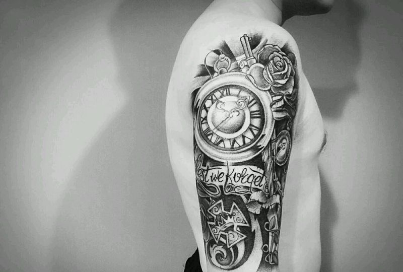 完成纹身图片_手臂欧美静物成品纹身图案