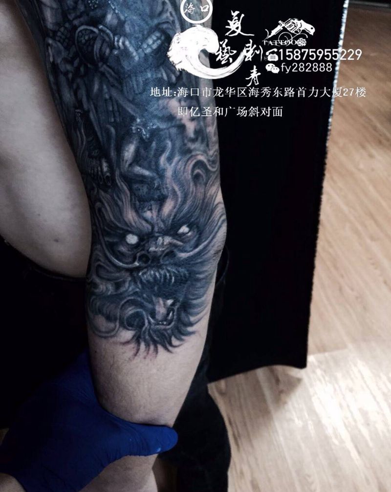 写实龙纹身图片