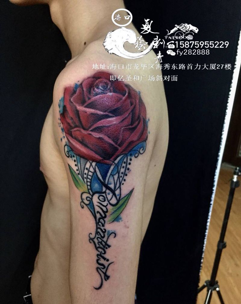 图一修改前，图二修改后纹身图片