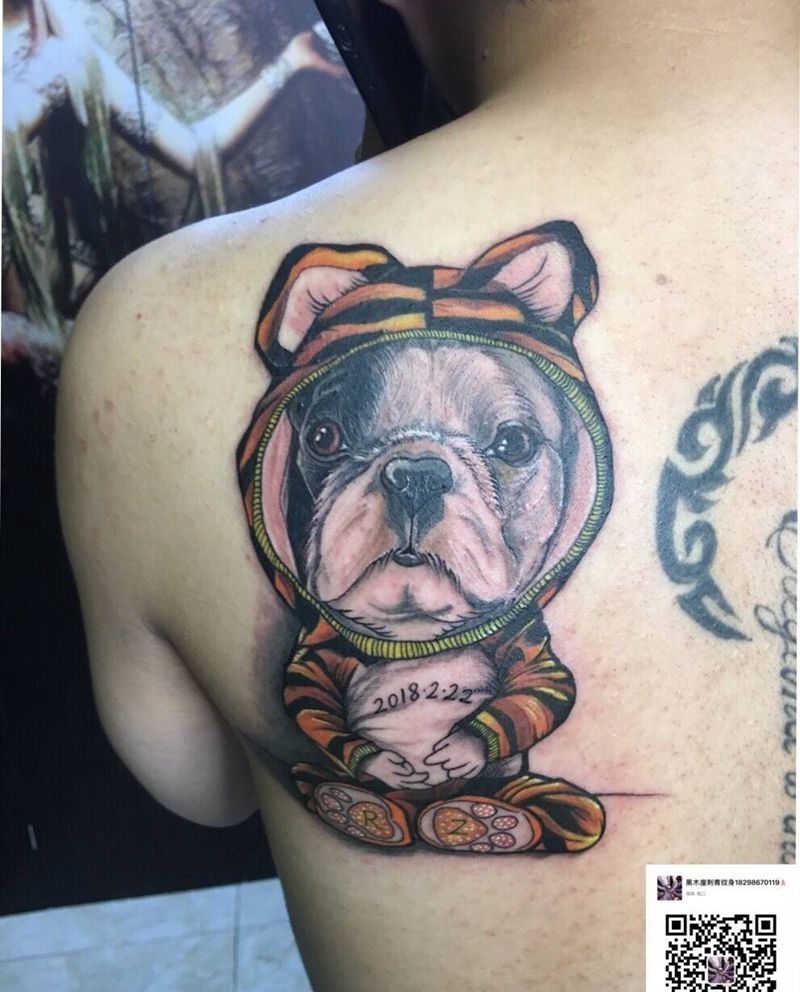 狗宝纹身图片