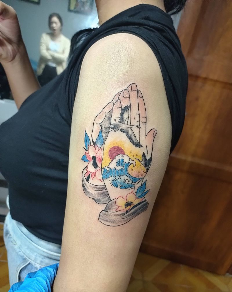 手纹身图片_新传统纹身图案