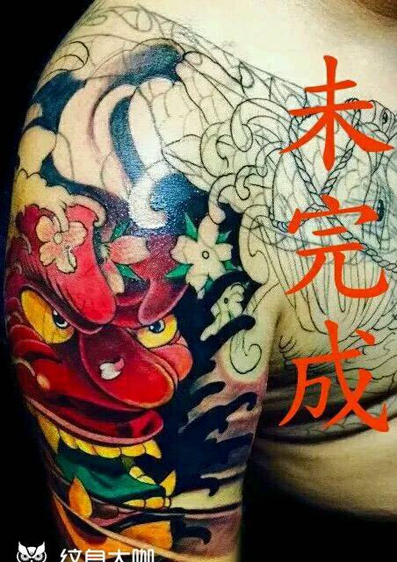 暴力遮盖展示纹身图片