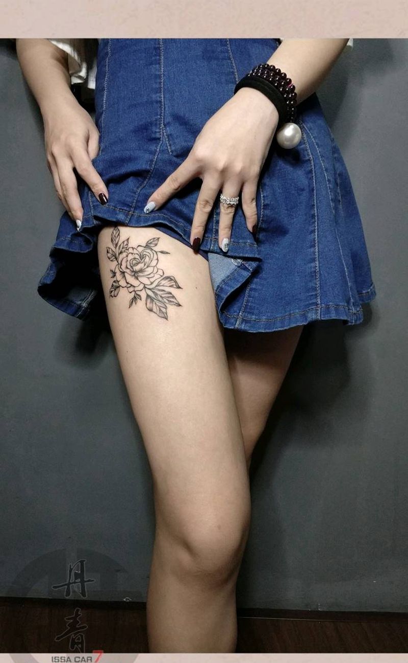 牡丹纹身图片