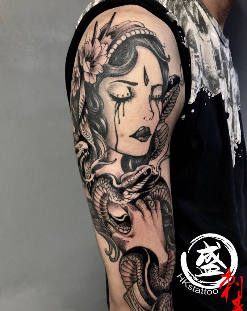 美杜莎纹身图片