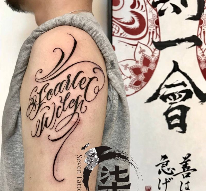 花体字纹身图片