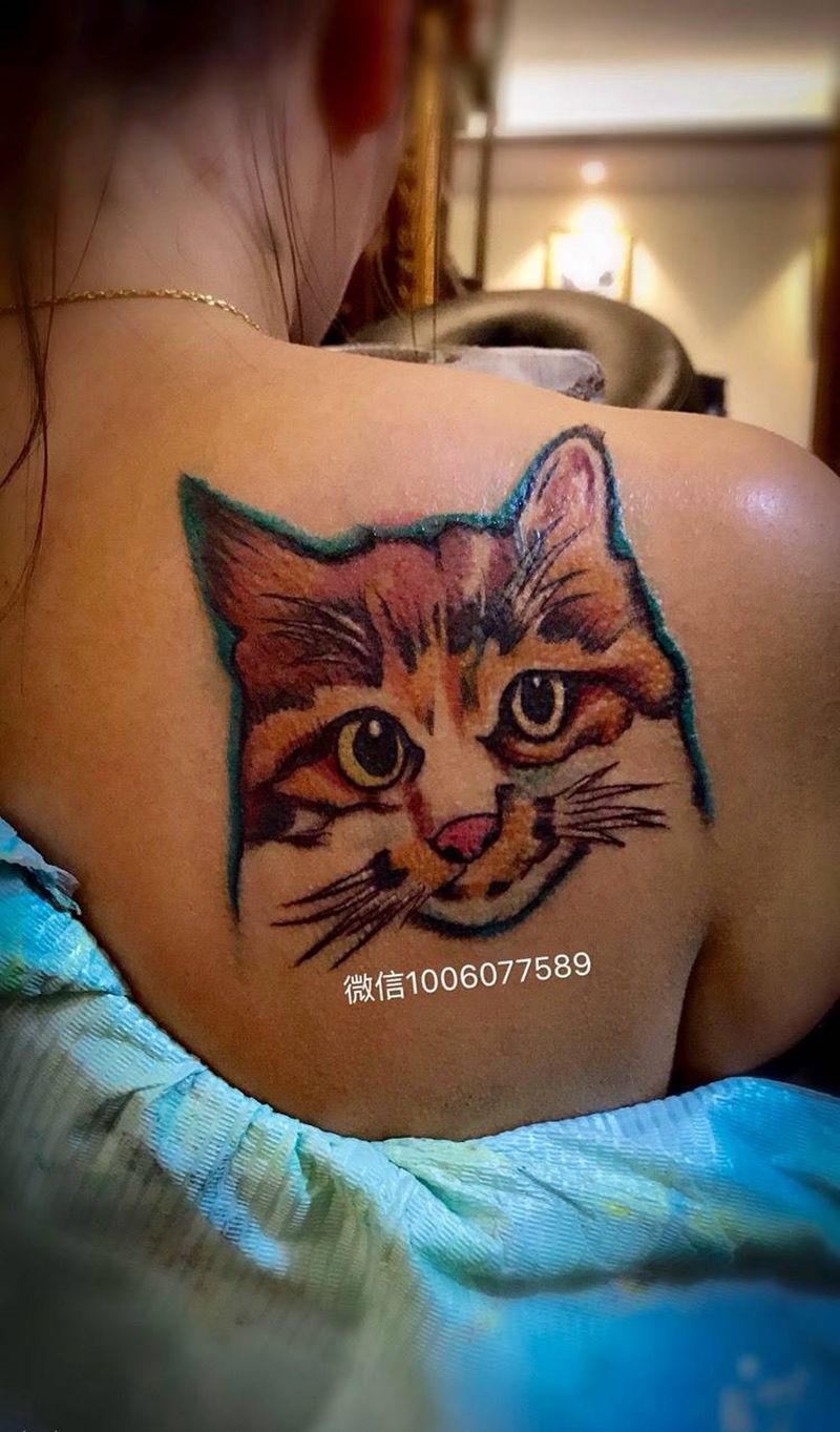 猫纹身图片