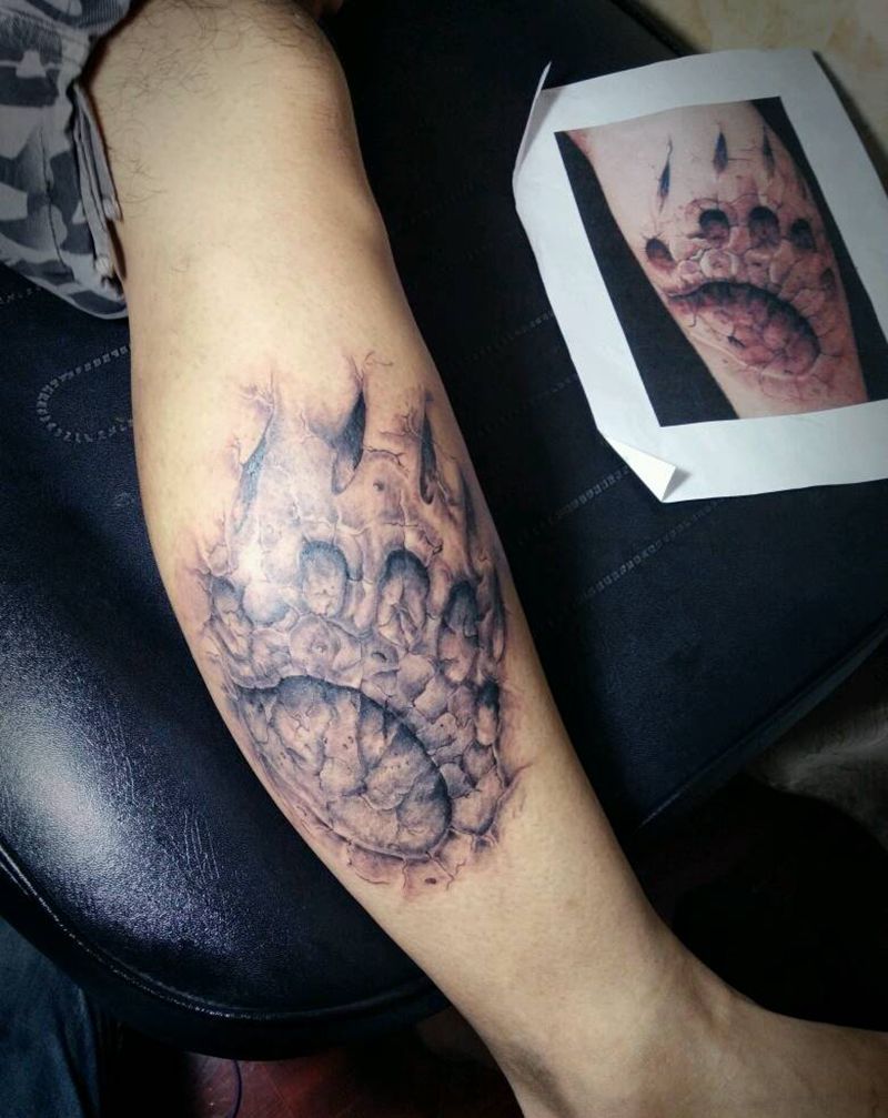 3D熊掌纹身图片