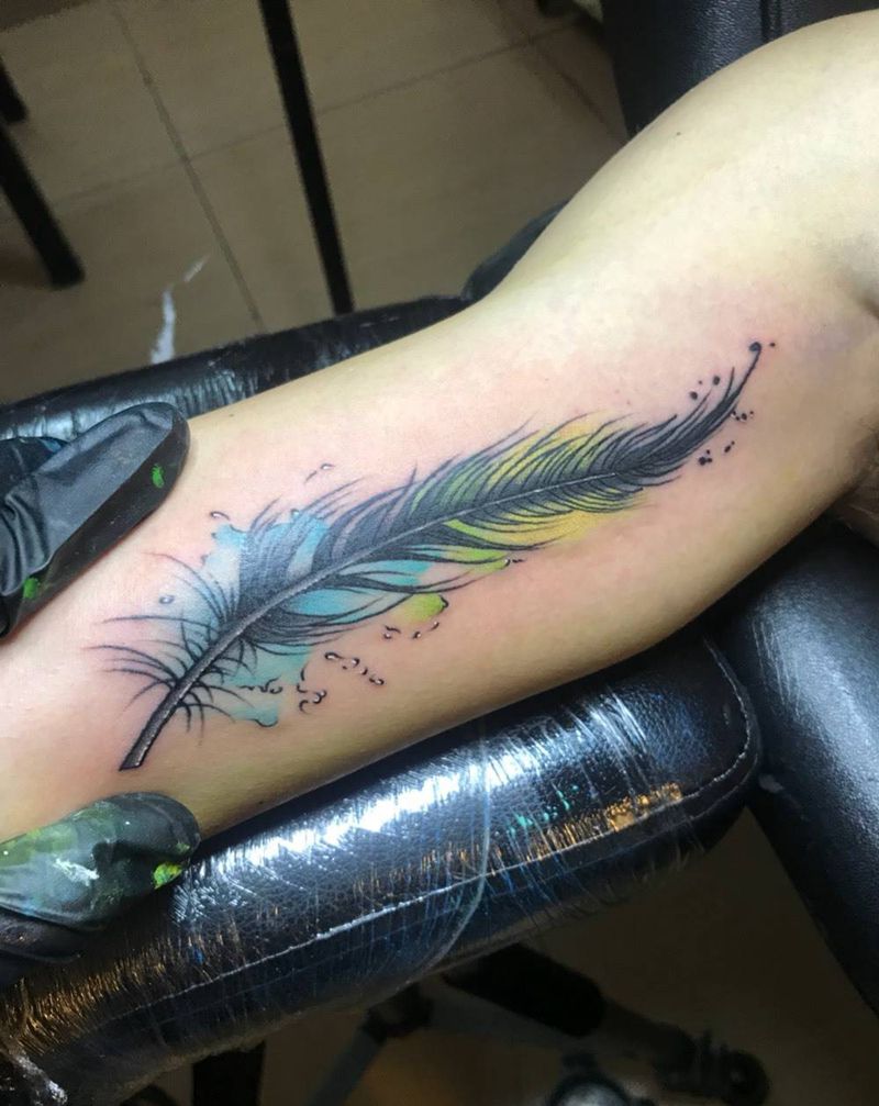 羽毛纹身图片