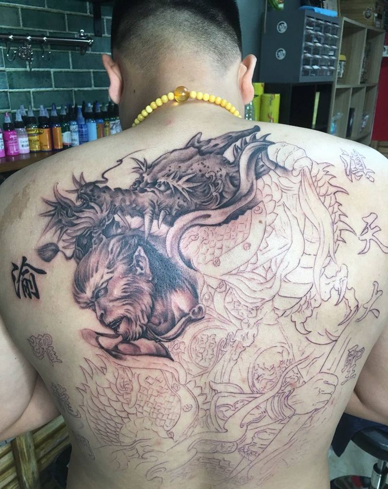 悟空未完成纹身图片