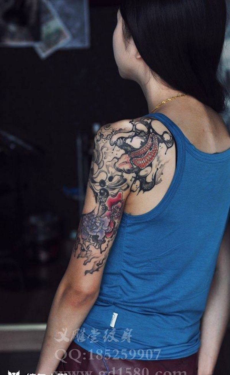 女人包手臂纹身纹身图片_重庆宗教纹身图案