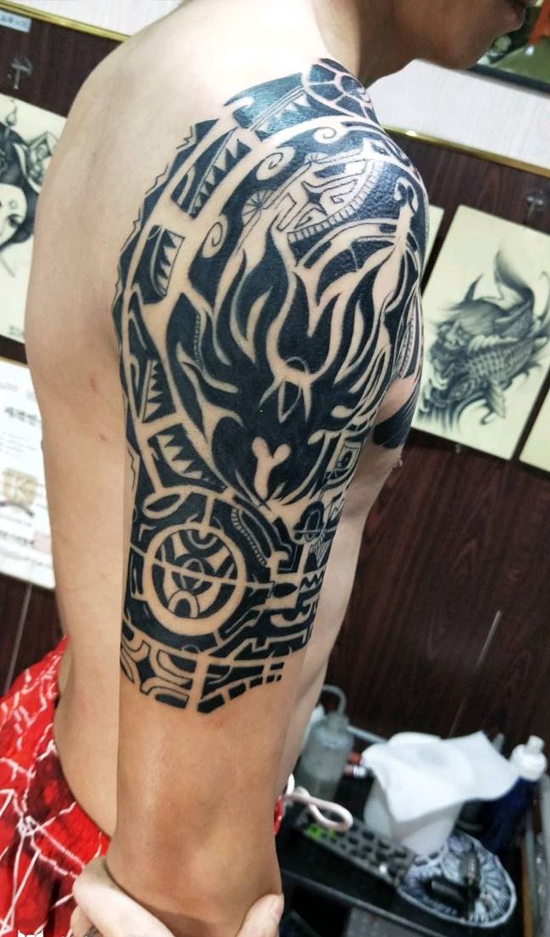 巨石强森同款纹身图片