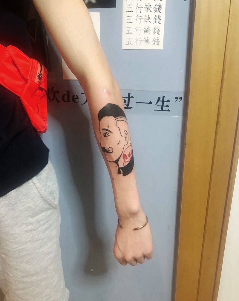 小臂纹身图片_手臂Old School纹身图案