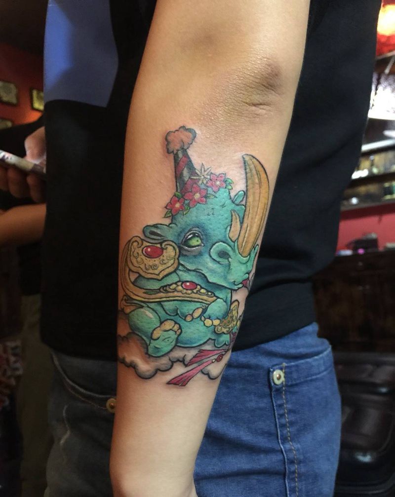 犀牛宝宝纹身图片