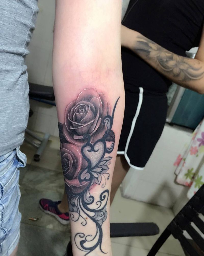 玫瑰纹身图片