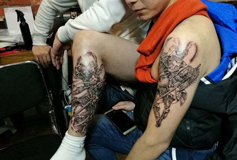 悟空纹身图片_传统成品纹身图案