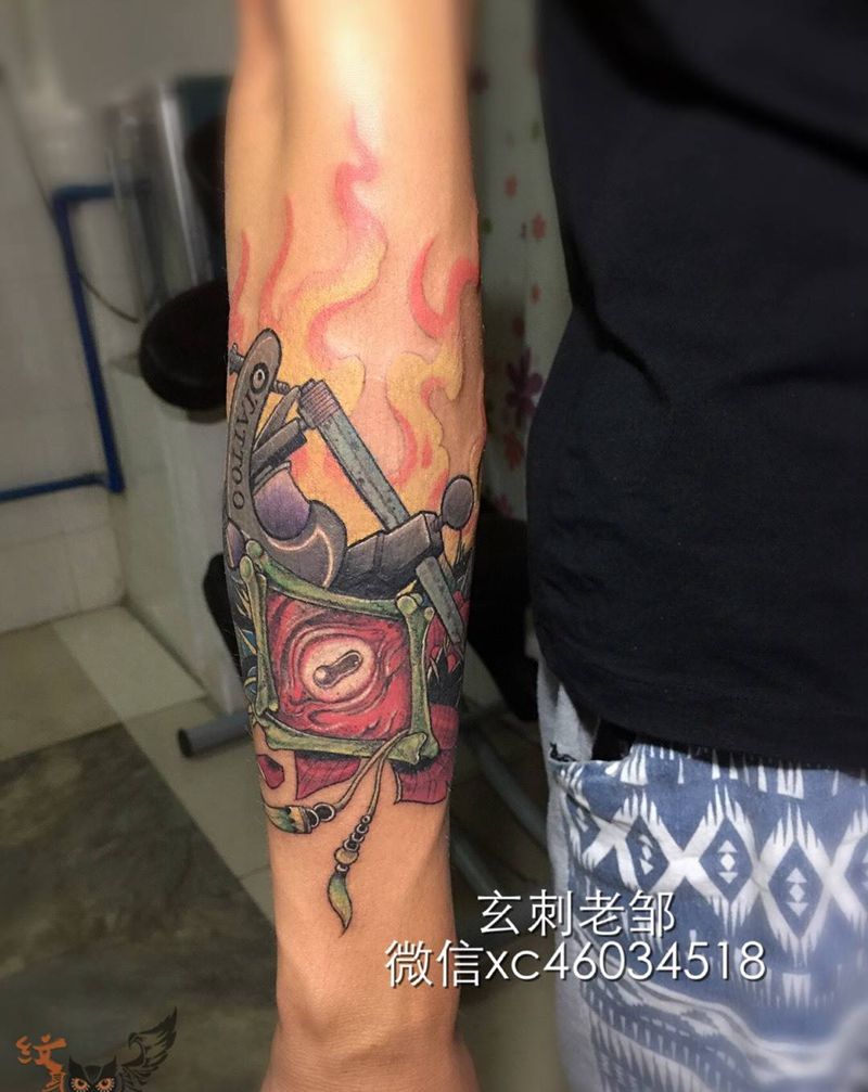 纹身机纹身图片_手臂成品欧美纹身图案