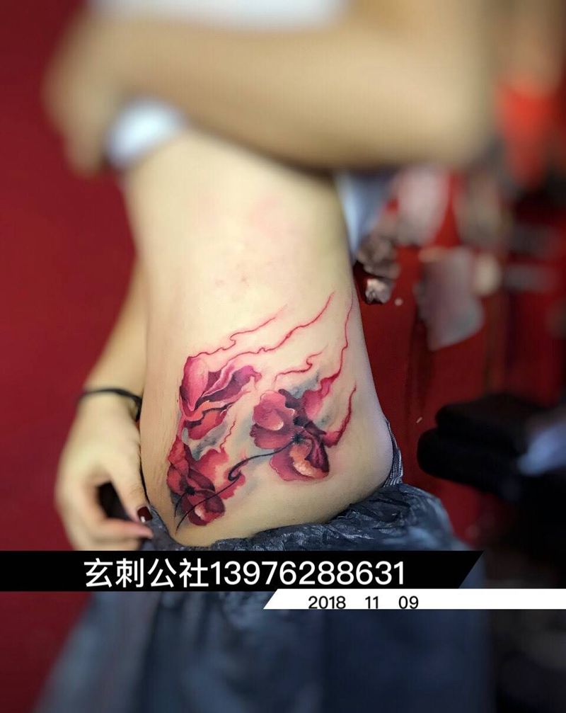 罂粟花纹身图片