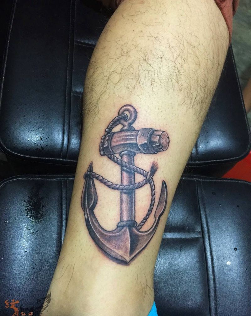 船锚纹身图片