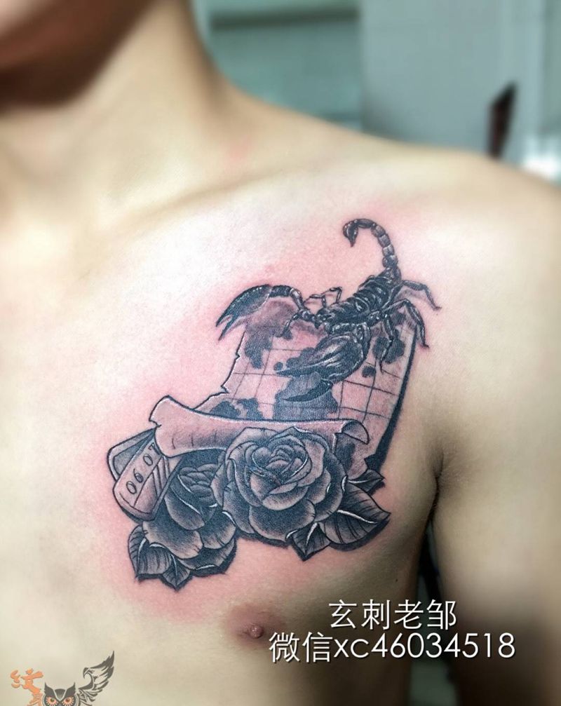 蝎子纹身图片