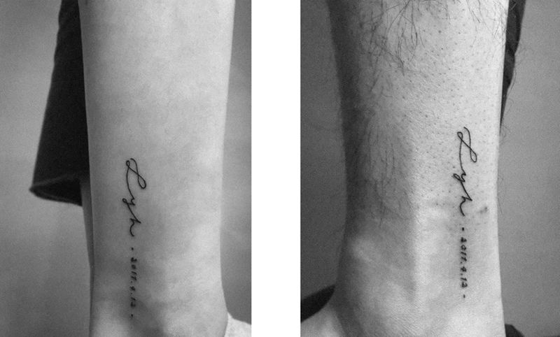 小清新情侣纹身图片