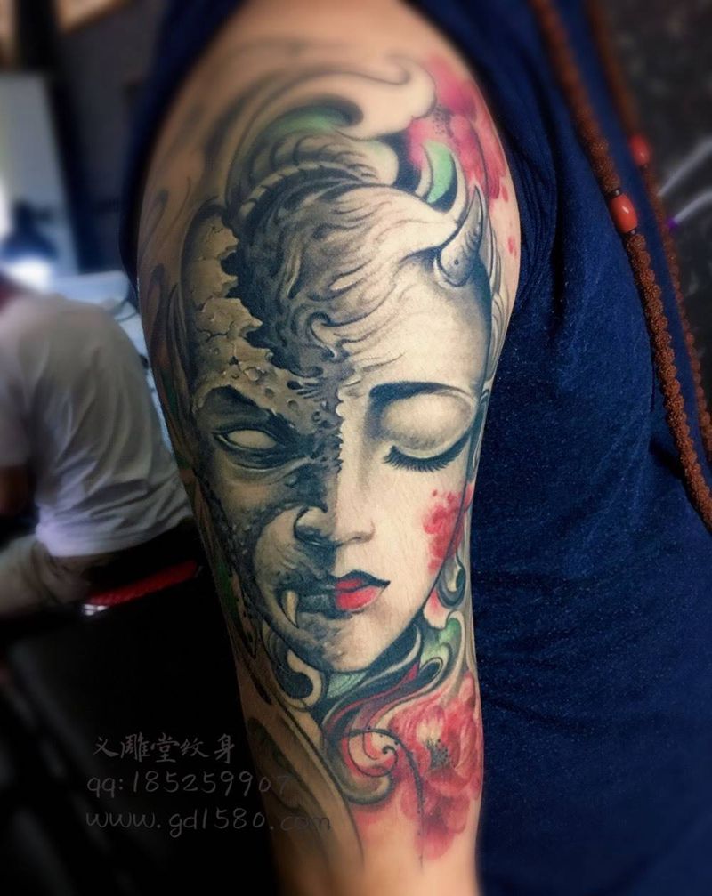 恢复后的作品纹身图片_欧美人物重庆纹身图案
