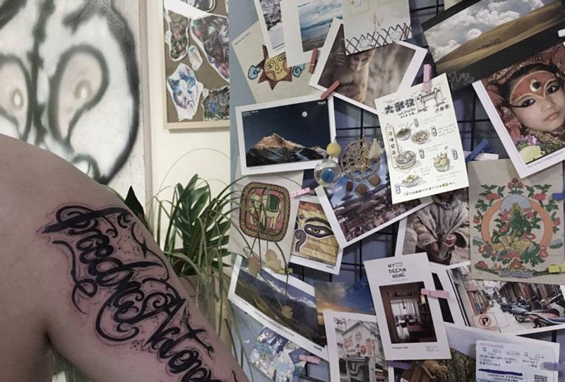 花体字纹身图片