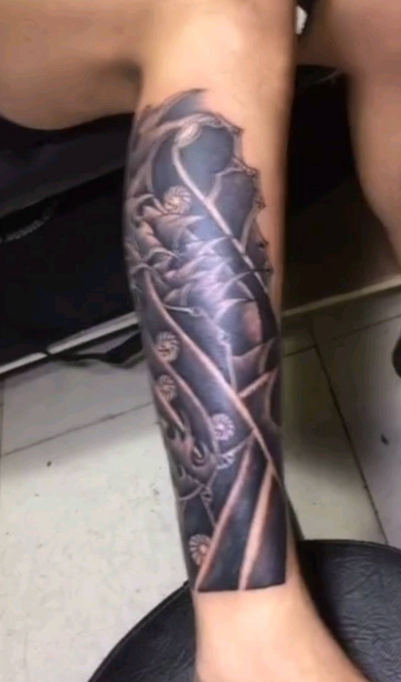 包小腿纹身图片