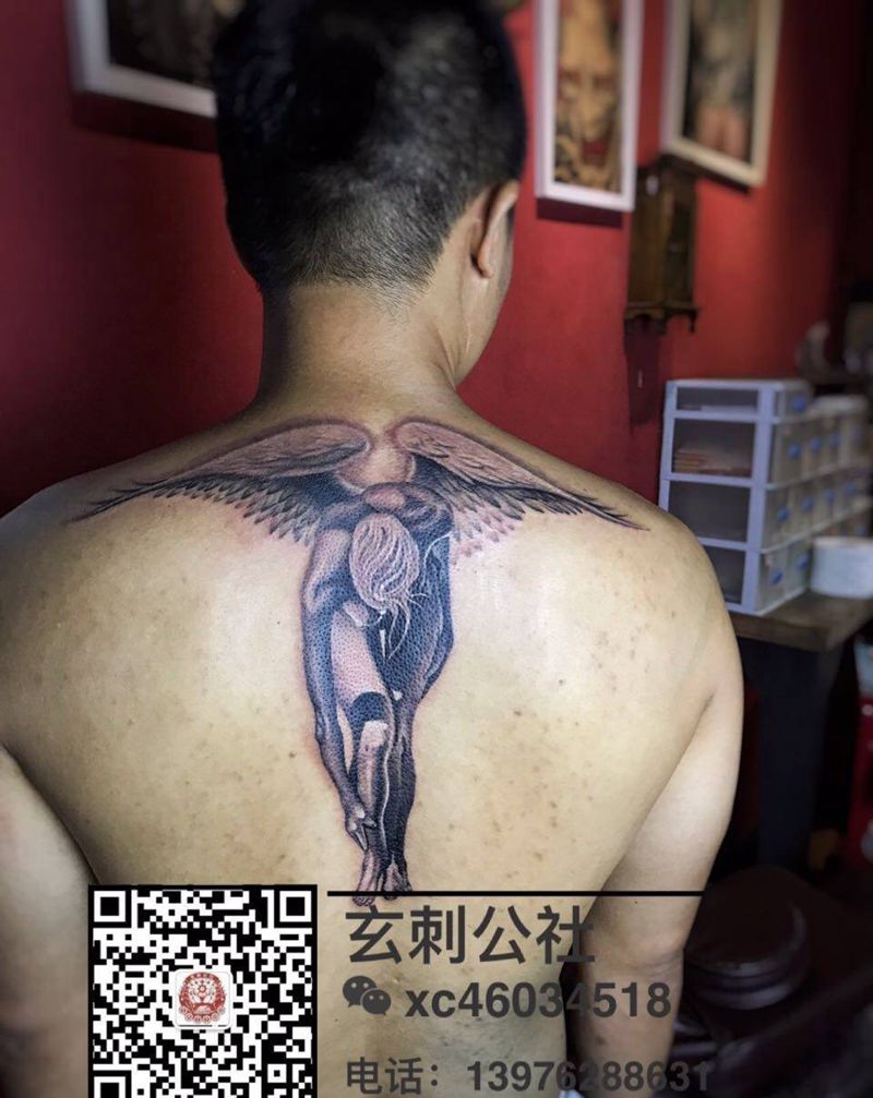 天使来自海口的客人,by老邹。纹身图片