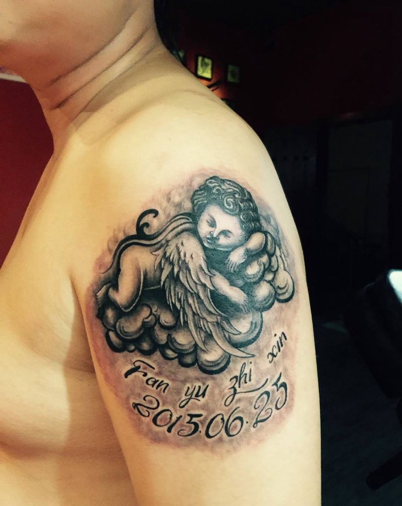 天使纹身图片