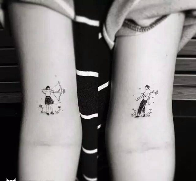 情侣小纹身欣赏纹身图片_清新重庆重庆刺青图案纹身图案