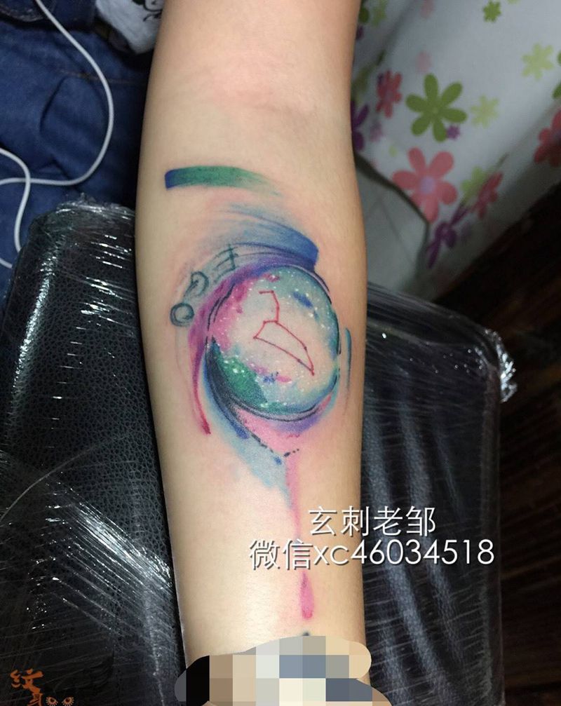 水彩纹身图片