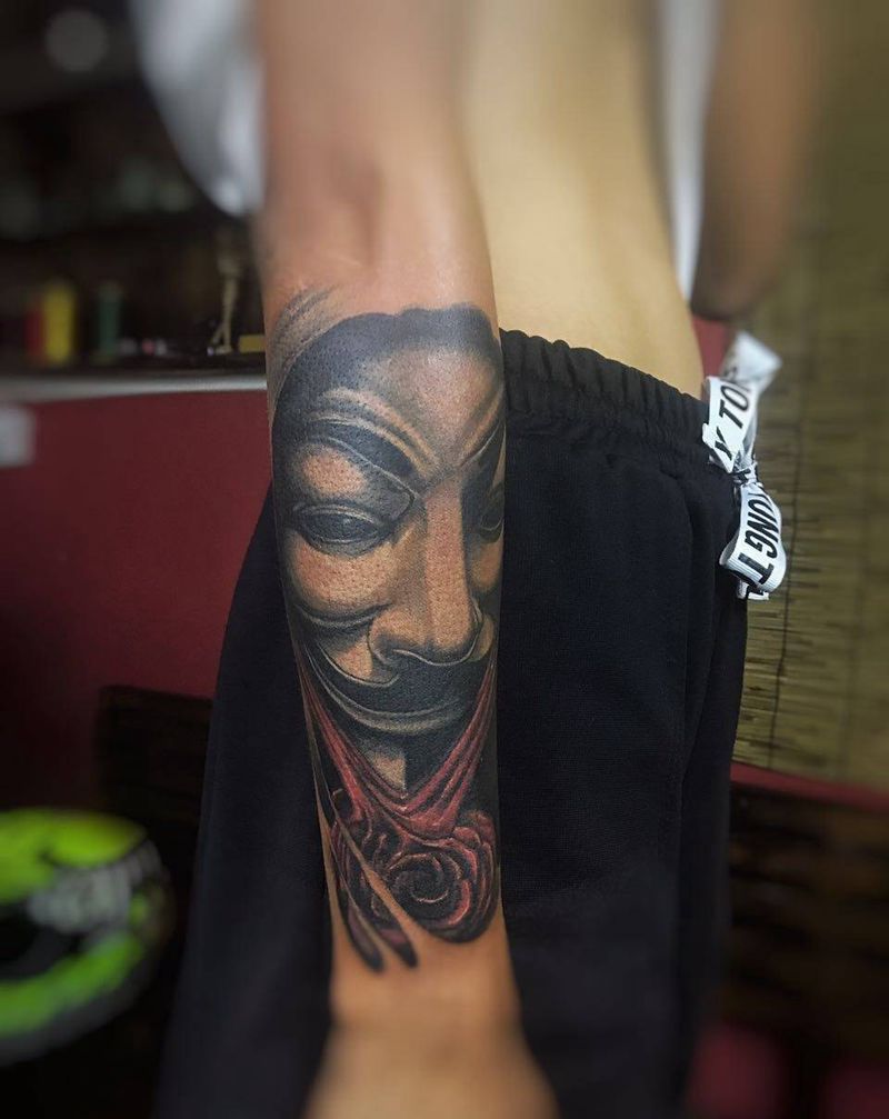 V字仇杀队纹身图片