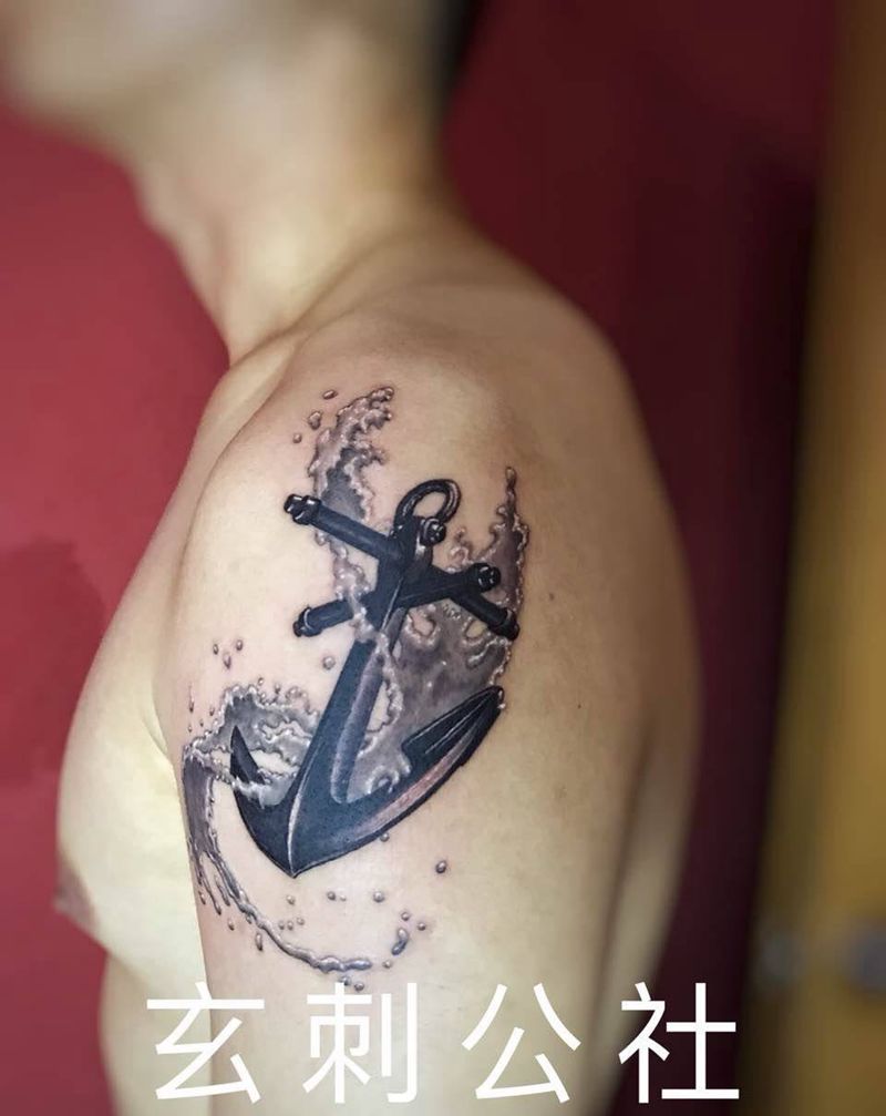 船锚纹身图片
