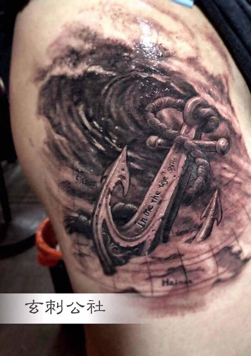 锚纹身图片