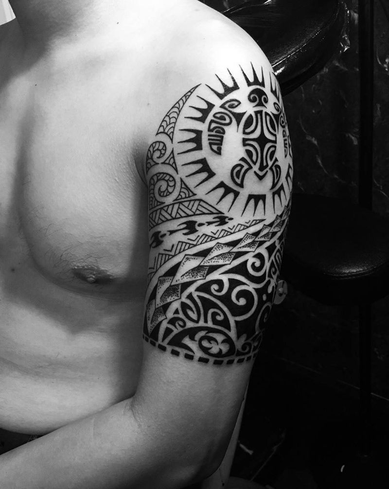 部落图腾纹身纹身图片_图腾手臂重庆纹身图案