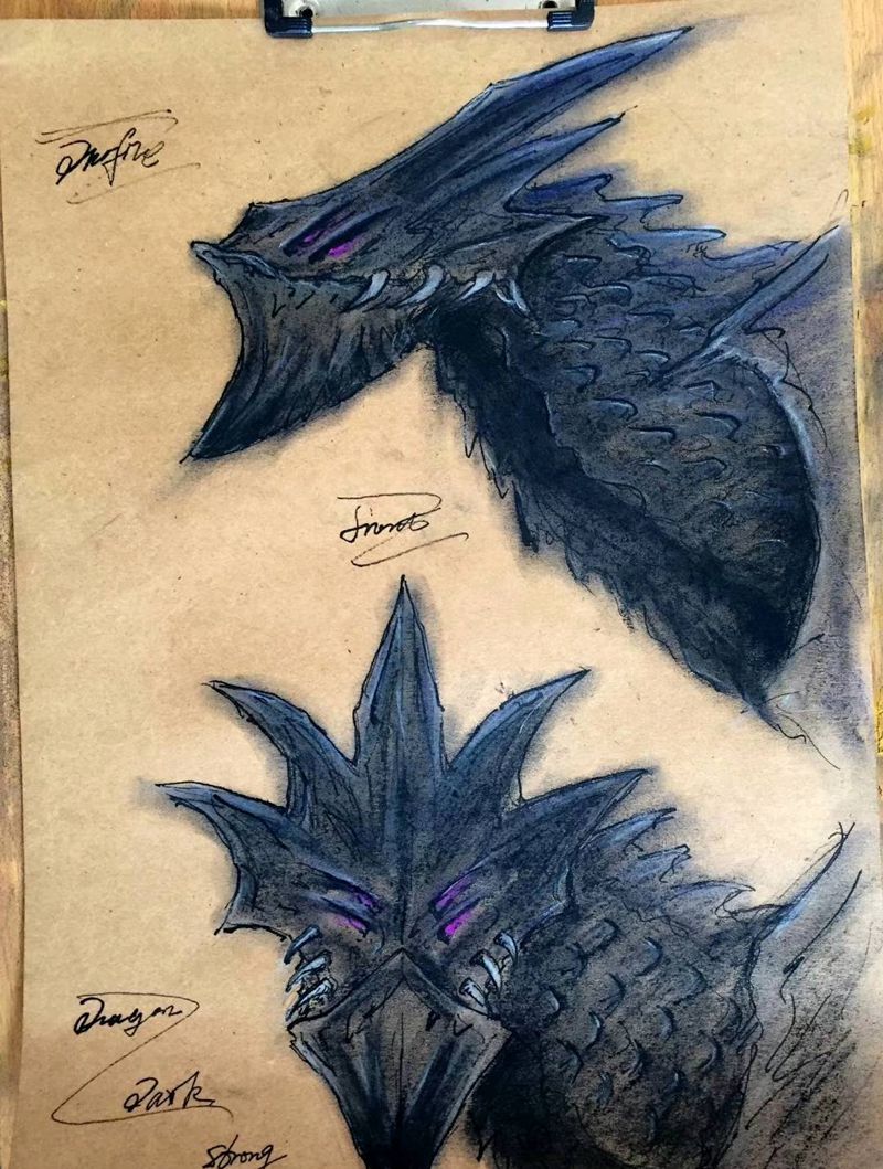 西方龙系列之黑龙，巨大且神秘纹身图片_图腾纹身图案