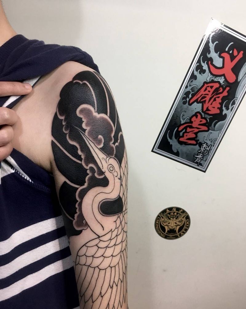 花臂板雾纹身图片_手臂传统重庆重庆刺青义雕堂图案老传统刺青学培训纹身图案