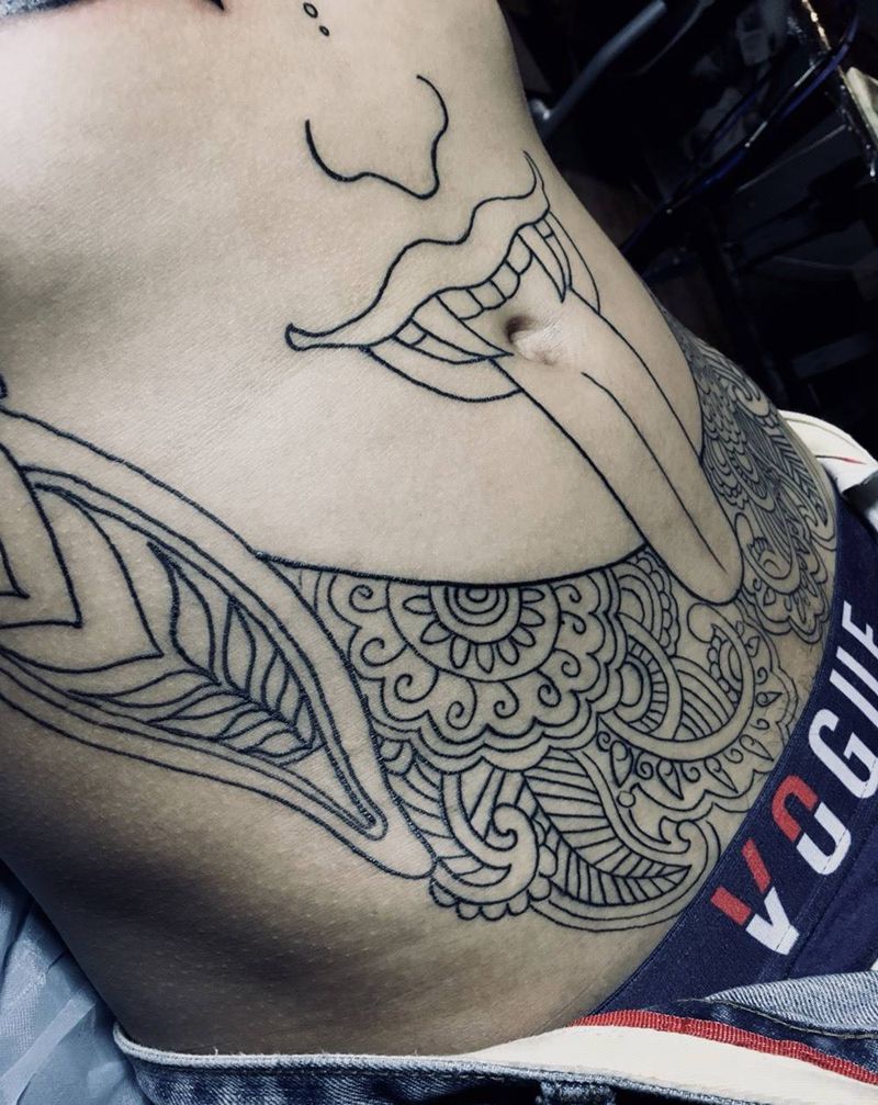 伽梨女神w纹身图片_鬼神宗教腹部重庆重庆刺青Tattoo 培训纹身图案