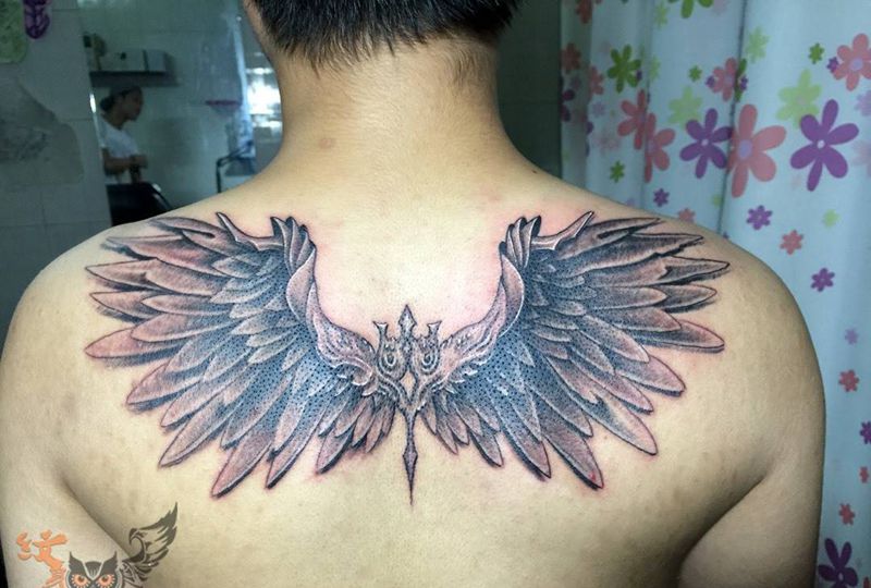翅膀纹身图片