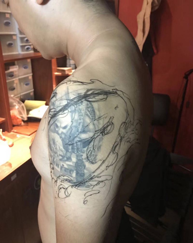 独占鳌头纹身图片