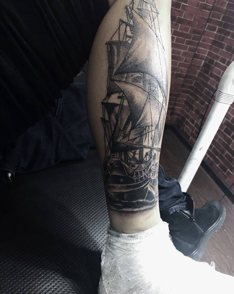 船纹身图片