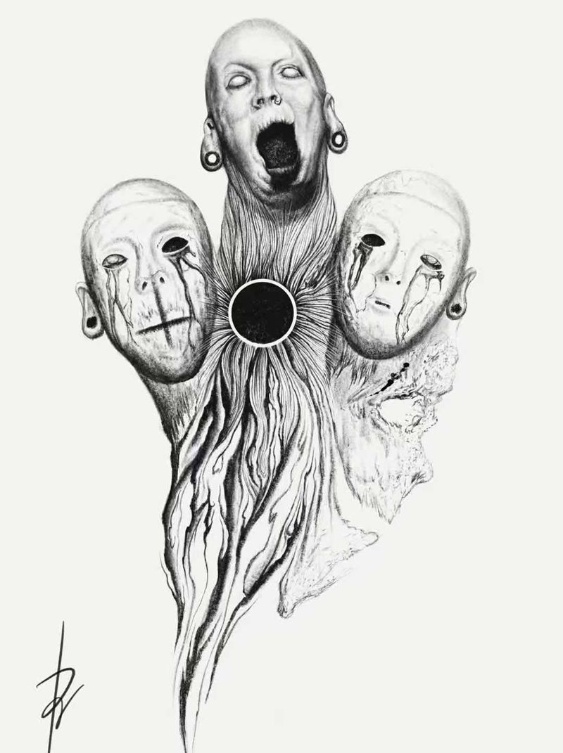 绝纹身图片_暗黑纹身图案