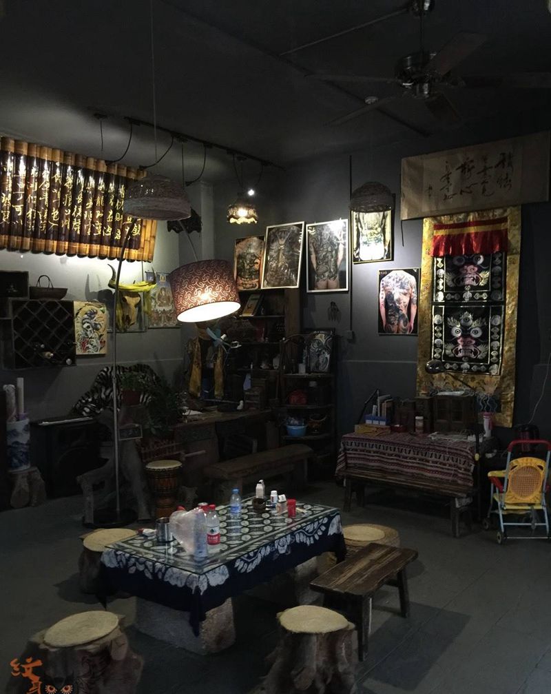 店内一角纹身图片