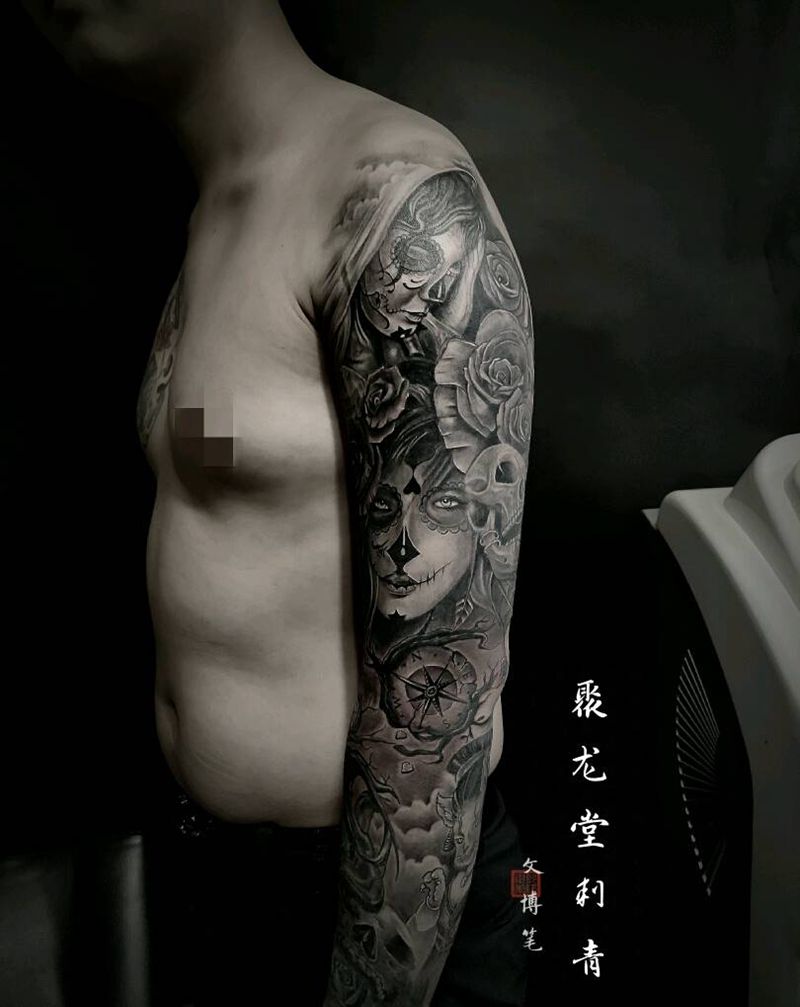欧美写实风格纹身图片_手臂欧美写实纹身图案