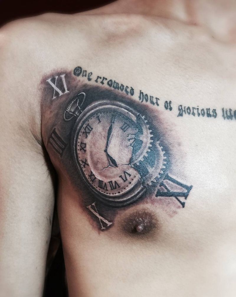 怀表纹身图片