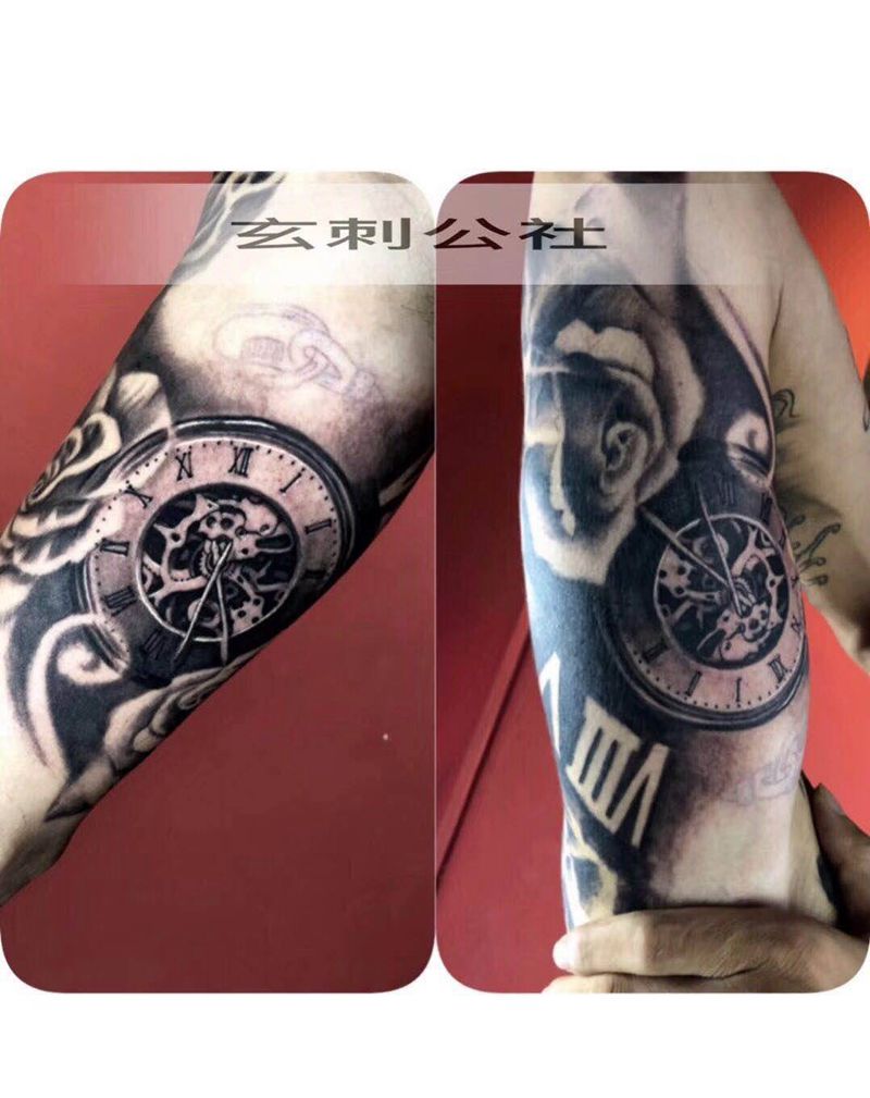 时间纹身图片