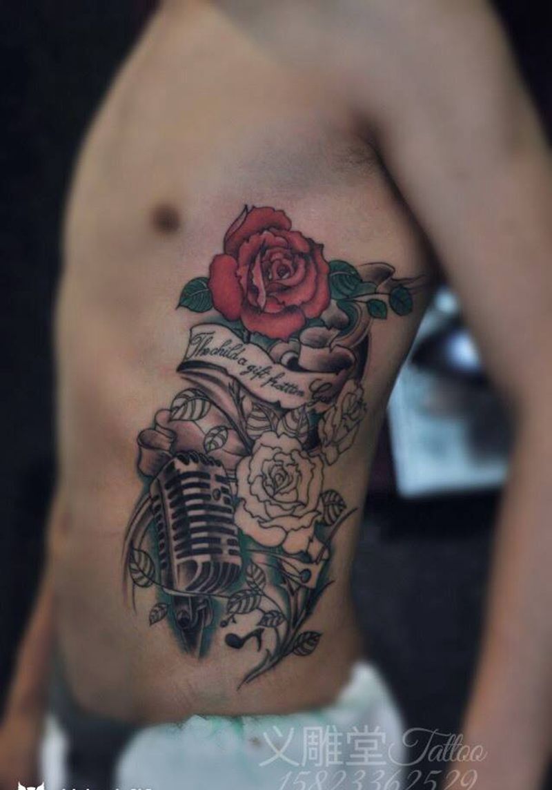 New School Tattoo纹身图片_腹部New School重庆纹身图案