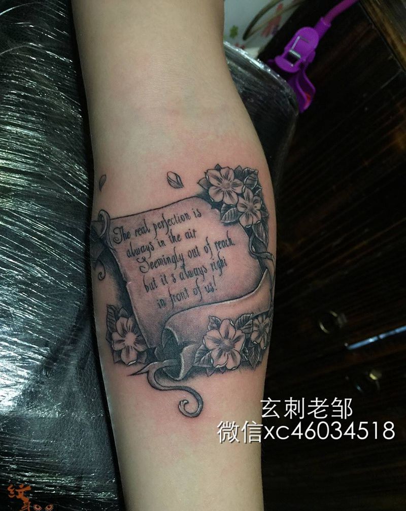 欧美黑灰小图纹身图片