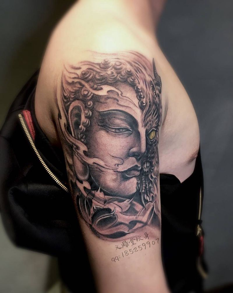 佛与魔纹身纹身图片_鬼神重庆图案纹身图案