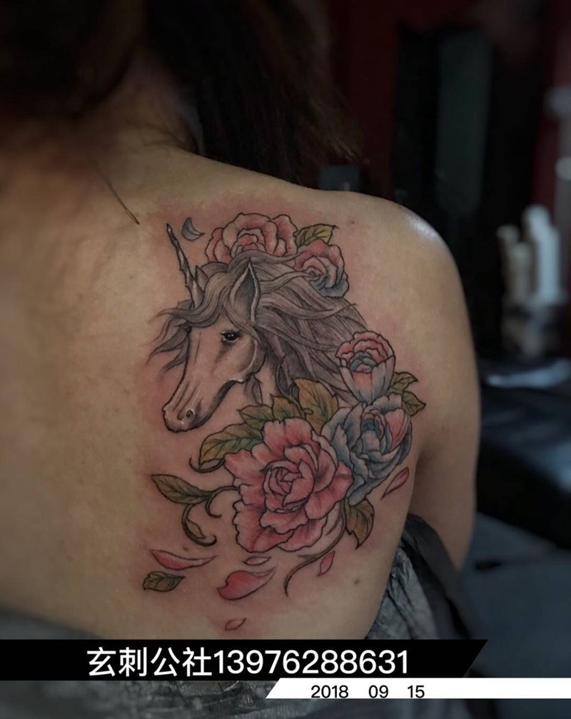 独角兽纹身图片